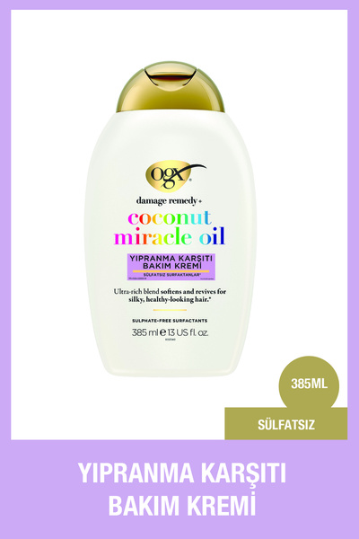 OGX Coconut Miracle Oil - Sulfate-Free Anti-Fracture Hair Care Cream 385 ml