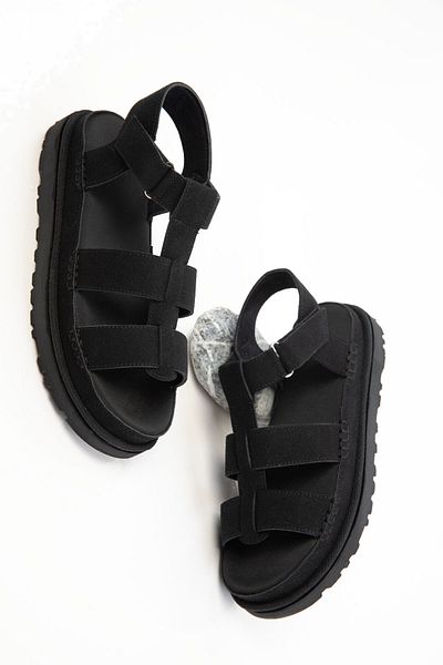 SOHO Black Suede Women's Sandals 20614