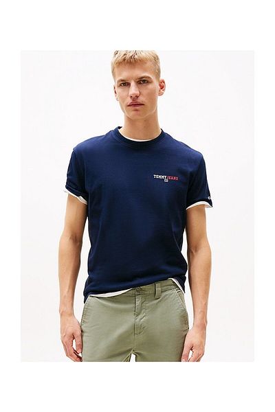 Tommy Jeans Pánské tričko Crew Neck Dark Navy Blue DM0DM20815C1G TJM REG DNA GRAPHIC