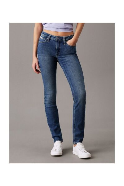 Calvin Klein Blugi skinny de damă din denim cu talie mijlocie