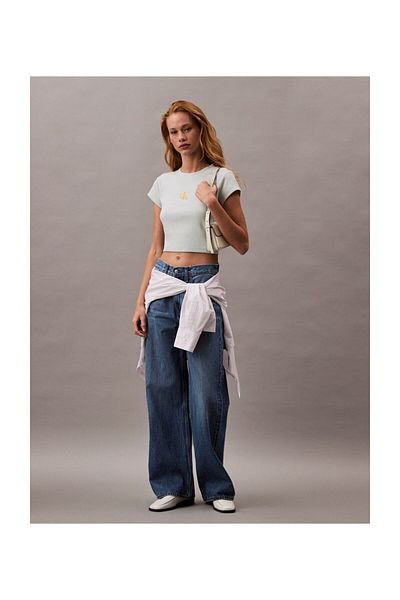 Calvin Klein Dámské zelené tričko s krátkým rukávem a klopou LV047AB802-D1T