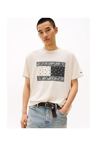 Tommy Hilfiger Pánské tričko TJM RLX PAISLEY FLAG TEE EXT