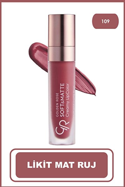 Golden Rose Soft&Matte Creamy Lipcolor 109 Jojoba ve Avokado Yağlı Yumuşak Mat Likit Ruj 5,5 ml