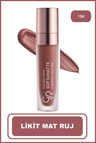 Golden Rose Soft&Matte Creamy Lipcolor 104 Jojoba ve Avokado Yağlı Yumuşak Mat Likit Ruj 5,5 ml