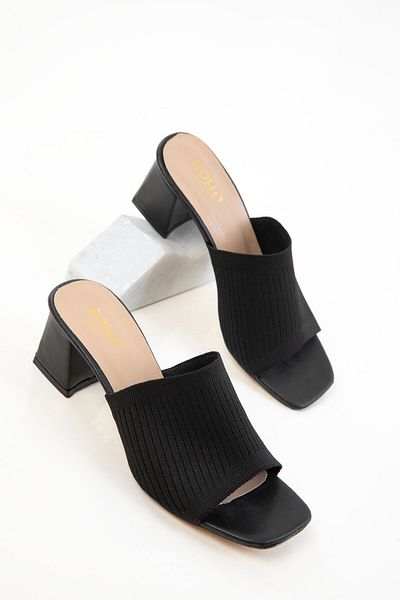 SOHO Czarne damskie klasyczne buty na wysokim obcasie 20645