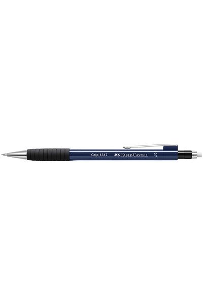 Faber Castell قلم بمقبض 1347 0.7 أزرق داكن 2022 طرف معدني قابل للتخزين مع ممحاة تصميم مريح