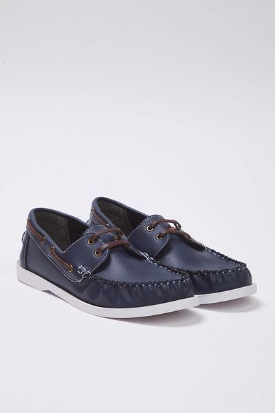 TRENDYOL SHOES Тъмносини мъжки равни мокасини Takss25La00018