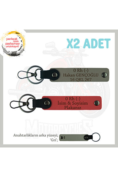 Miaju Exclusive for Speed Lovers, X2 Keychain with Name Plate and 0 Rh (-) Bl...