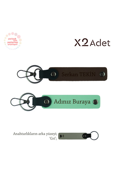 Miaju Stylish Surprise for Mother's Day, Set of 2 Keychains with Name Written...