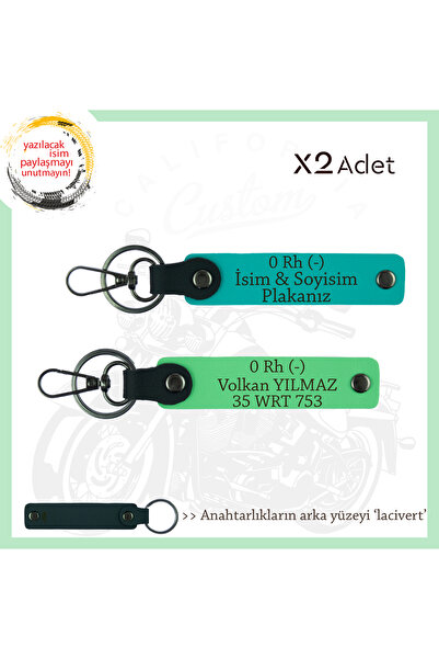 Asortishey Name Plate and 0 - Blood Group Written X2 Keychain, K Turquoise-F ...