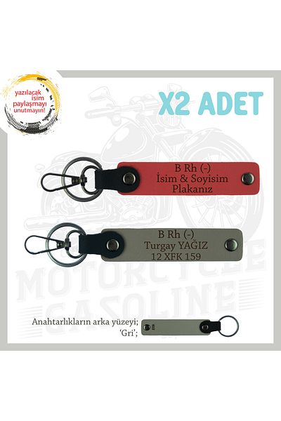miawiki Name Plate and B Rh (-) Blood Type Written X2 Keychain, Pomegranate Flower- Ash Grey-Gr, Special for Speed Lovers