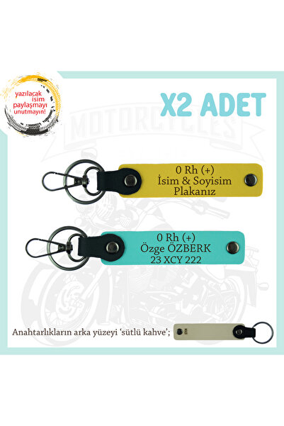 Miaju For Motor Lovers, Custom Design X2 Keychain with Name Plate and 0 Rh (+...