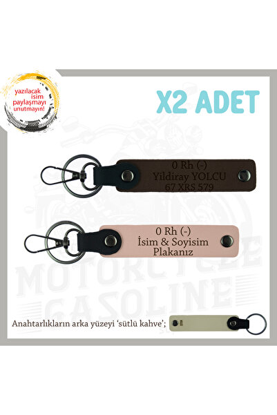 Asortishey 0- سلسلة مفاتيح هدية مكتوبة بفصيلة الدم x2، Yavruağzı-K Coffee-SK،...