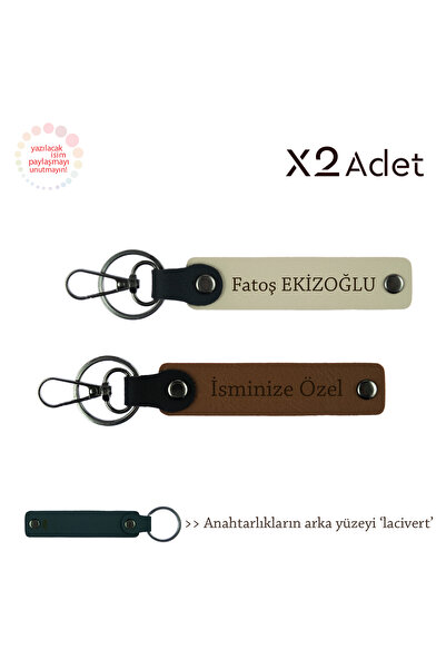 Miaju Very Special Gift for a Close Friend Set of 2 Keychains with Name and S...