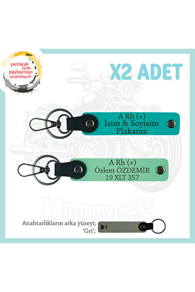 Miaju Exclusive for Friend, Gift Keychain Set with Name Plate and a Rh (+) Bl...