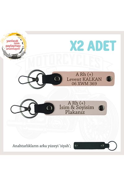 miawiki Name Plate and a Rh (+) Blood Group Written X2 Keychain Set, Yavruağzı-Pudra-Syh, Special for Speed Lovers