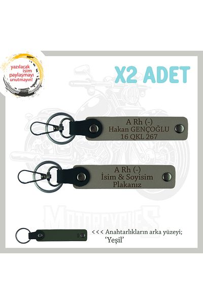 miawiki Name Plate and a Rh (-) Blood Group Safe Driving X2' Keychain, Ash Grey-Ysl, Motorcycle Friendly Special