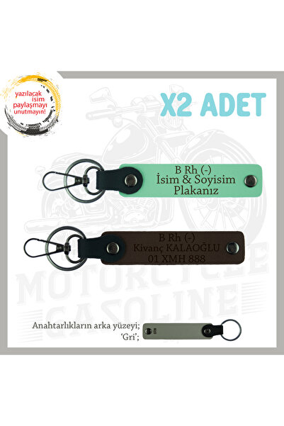 Miaju Exclusive for Motor Enthusiasts, X2 Keychain with Name Plate and B Rh (...