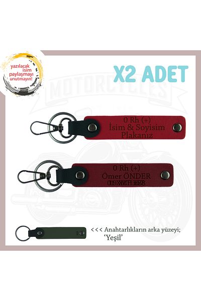miawiki Name Plate and 0 Rh (+) Blood Group Personalized X2 Keychain, Red-Burgundy-Ysl, to Companions