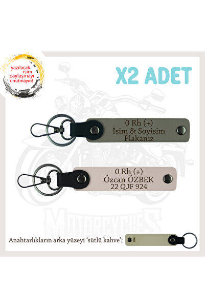 Asortishey 2 Keychains with Name Plate and 0 Rh (+) Blood Group Written, Ash ...