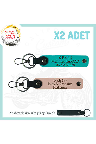 Miaju Custom Name Plate and 0 Rh (+) Blood Group Lettering Keychain for Biker...
