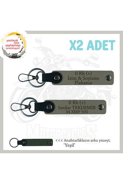 miawiki Name Plate and 0 Rh (+) Blood Group Safe Driving X2' Keychain, Ash Grey-Ysl, Motorcycle Friendly Special