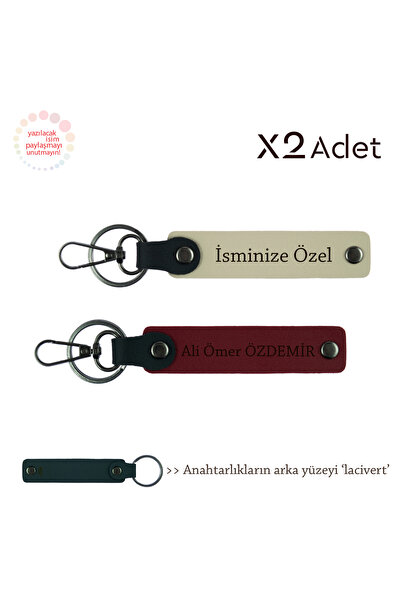 Miaju Doctoral Gift for February 14, Set of 2 Keychains with Name Written, Mi...