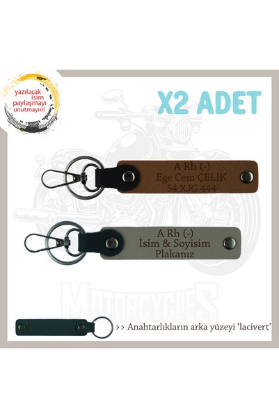 Asortishey Birthday X2 Keychain, Ash Gray-Brown-Navy, Name Plate for Motor Lo...