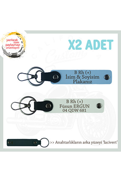 Miaju Road Adventurers, Special X2 Keychain with Name Plate and B Rh (+) Bloo...