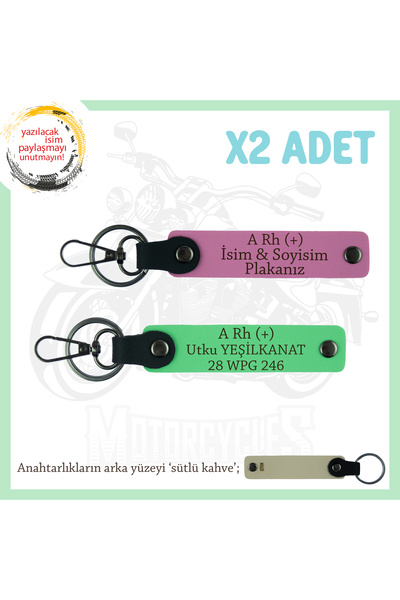 Miaju Exclusive for Speed Enthusiasts, Leather X2 Keychain with Name Plate an...