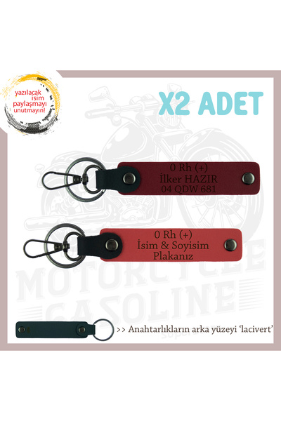 Miaju Exclusive for Biker Style, Name Plate and 0 Rh (+) Blood Type Lettering...