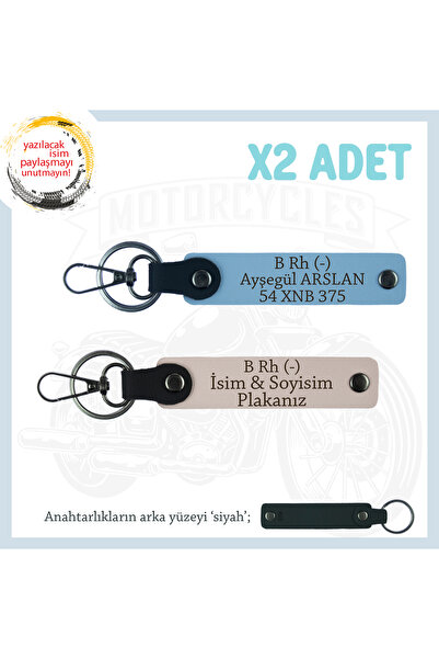 Miaju Biker Style Custom Name Plate and B Rh (-) Blood Type Lettering Gift X2...