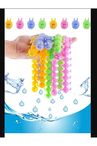 Ax Axentia 1Pcs Caterpillar Stress Relief Toy Squishy Sensory Toy Stretchy Soft Pool Beach Toy 25cm