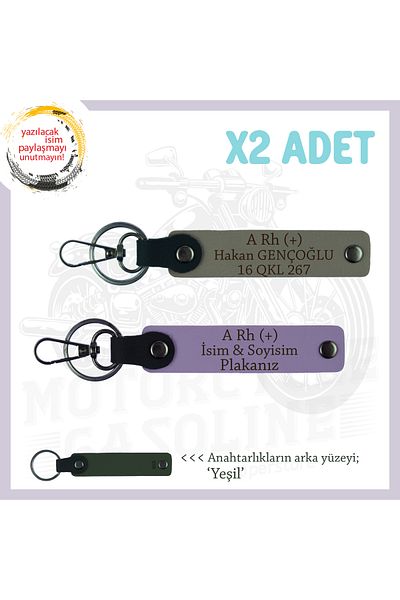 miawiki Special Gift, Ash Grey-Purple-Ysl, for Speed Lovers, X2 Keychain with Name Plate and a Rh + Blood Group Written