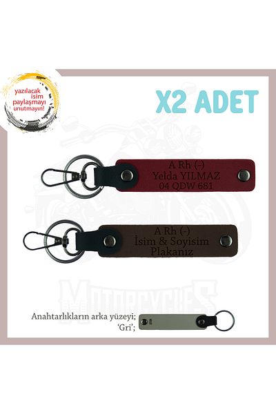 miawiki Name Plate & a Rh (-) Blood Group Meaningful Gift X2 Keychain, K Coffee-Burgundy-Gr, Special for Bikers
