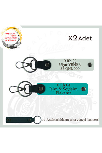 Asortishey Custom X2 Keychain, K Turquoise-White-Navy, Gift Name Plate and 0 ...
