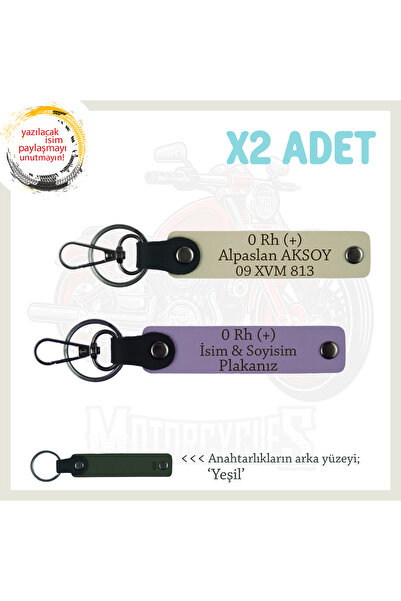 Miaju Custom for Biker Friends, Name Plate and 0 Rh (+) Blood Group, Gift 2 K...