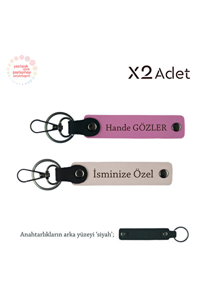Miaju Birthday Gift for Father, Set of 2 Keychains with Name and Surname Writ...