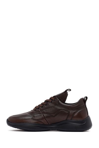 Derimod Men's Brown Lace-Up Leather Sneaker 25Sfd642318