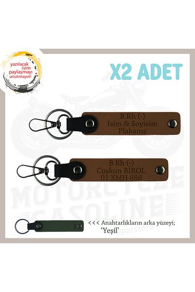 miawiki Surprise Gift, Coffee-Ysl, Special Production X2 Keychain with Name Plate and B- Blood Group Written for Speed Lovers
