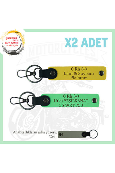 Miaju Custom, Name Plate and 0 Rh (+) Blood Type Lettering Gift X2 Keychain f...