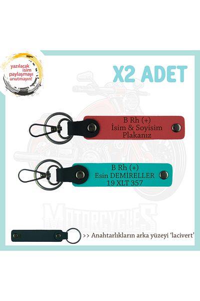 miawiki B+ Blood Type Written, Pomegranate Flower-K Turquoise-Navy Blue, Asphalt Dust Throwers X2 Keychain Name Plate