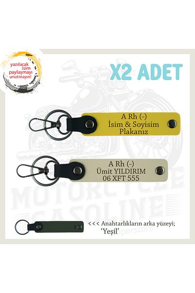 Miaju Custom Name Plate for Companions, Personal X2 Keychain with a Rh (-) Blood Type Lettering, Yellow-S Brown-Ysl