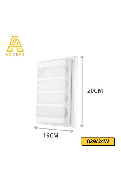 Generic 24W Outdoor Wall Light Spotlight White Body White Light Color