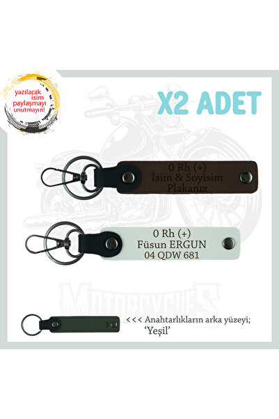 Miaju For Motor Enthusiasts, Personal X2 Keychain with Name Plate and 0 Rh + ...