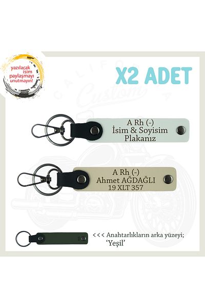 Miaju Motorcycle Emergency Keyring Gift with Name Plate and a Rh (-) Blood Group Lettering, White-S Coffee-Ysl