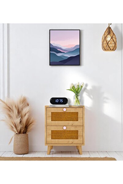 FLORADESİGN Bali Bohem Jüt 2 Çekmeceli Komodin