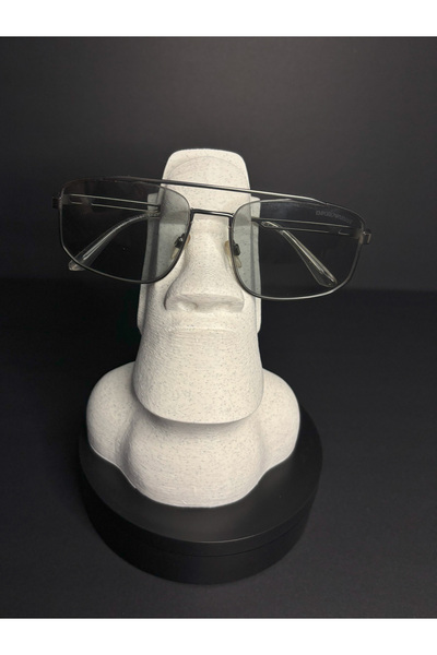 Gragold3Design Moai Heykel Görünümlü Gözlük Standı - Dekoratif Organizer