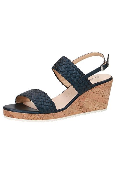 Caprice Damen Keil-sandale Sandalette Blau 9-28309-22 857 Ocean