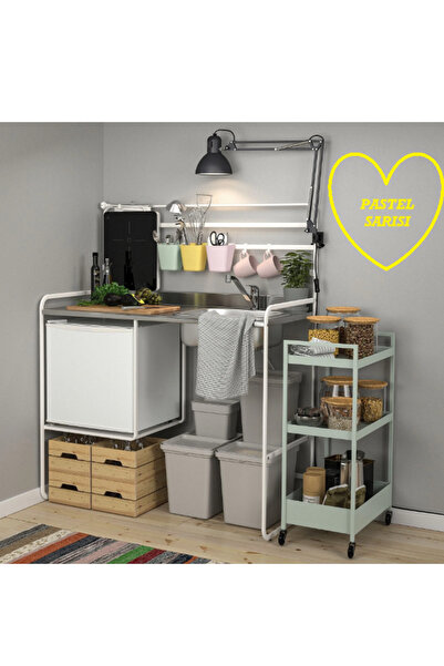 IKEA SUNNERSTA KAP, Askılı Kaşıklık, Düzenleyici, Sarı Renk x 1 adet